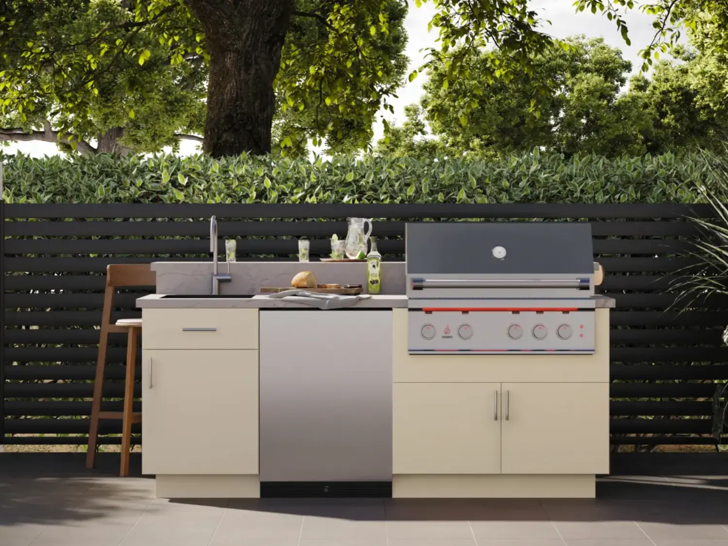 outdoor cabinets, Weather-resistant outdoor kitchen cabinets in Kauai